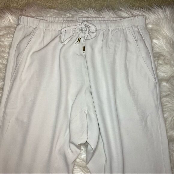 NWT Eileen Fisher cream Drawstring Ankle Pants Small - Picture 3 of 10